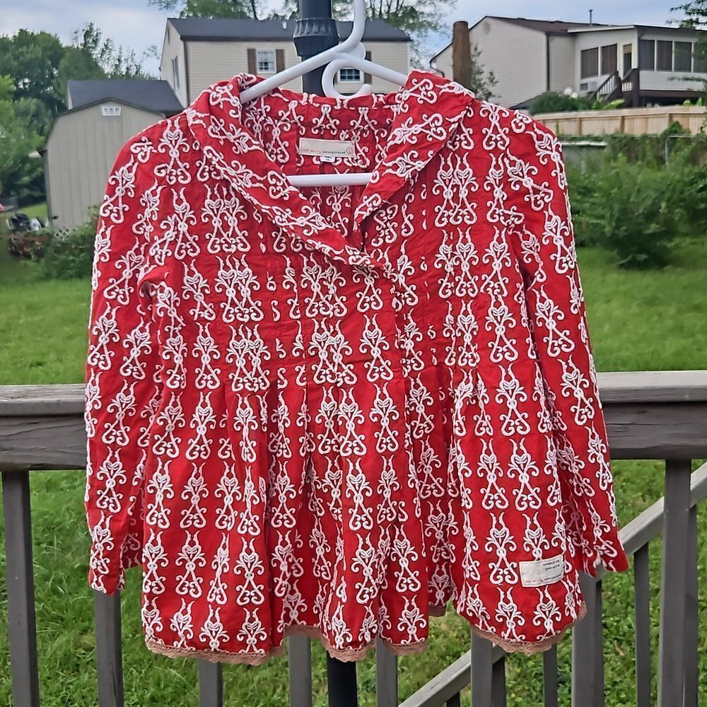 Odd Molly red embroidered jacket size 1 / S